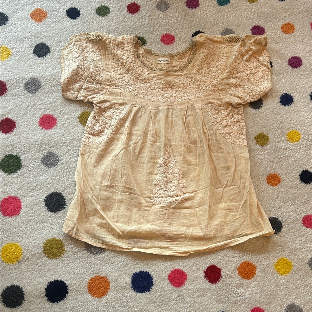 Elegant Beige Lace Blouse